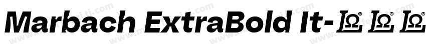 Marbach ExtraBold It字体转换